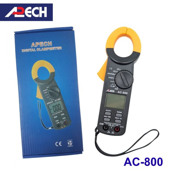 Ampe kìm APECH AC-800 đo dòng AC (600A), Ampe kìm giá rẻ APECH AC 800 True-RMS, APECH AC-800 True RMS Digital AC Clamp Meter