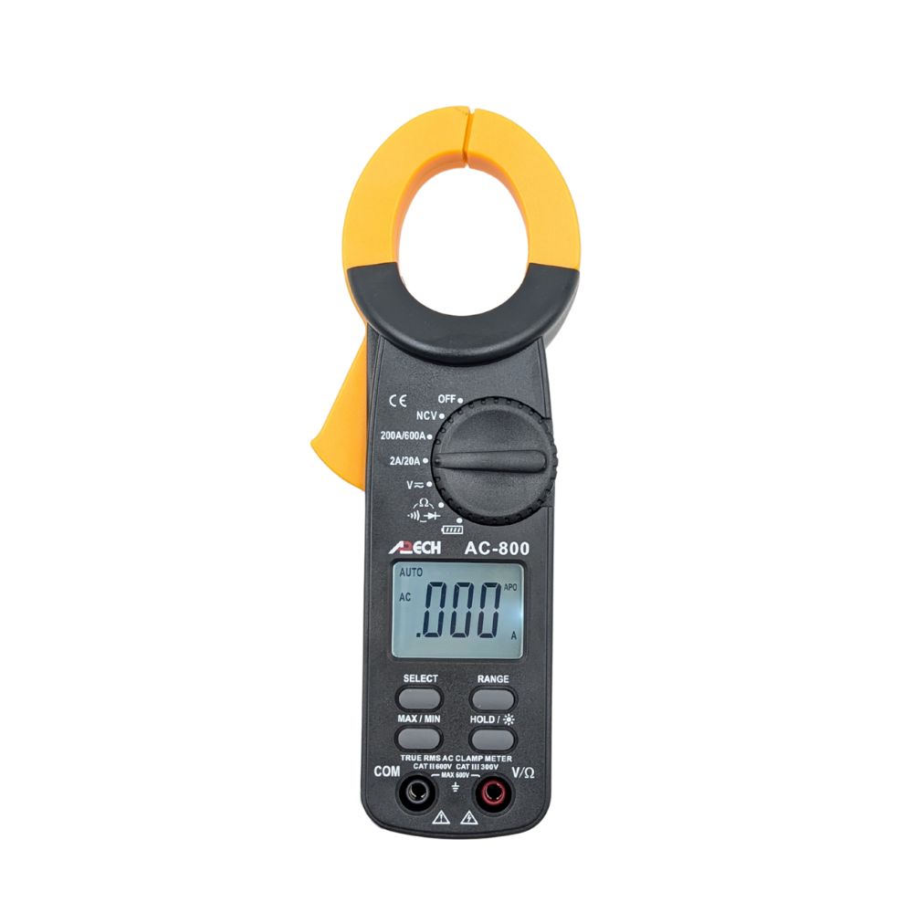 Ampe kìm APECH AC-800 đo dòng AC (600A), Ampe kìm giá rẻ APECH AC 800 True-RMS, APECH AC-800 True RMS Digital AC Clamp Meter