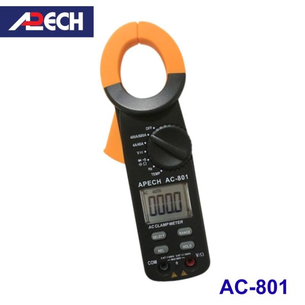 Ampe kìm APECH AC-801 đo dòng AC (600A), Ampe kìm giá rẻ APECH AC801, APECH AC 801 Digital Clamp Meter