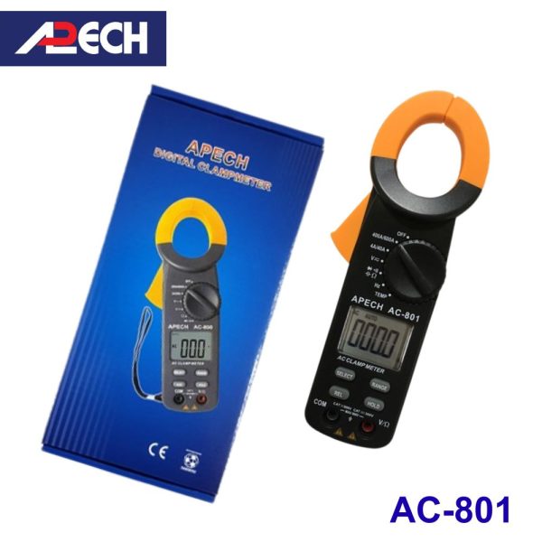 Ampe kìm APECH AC-801 đo dòng AC (600A), Ampe kìm giá rẻ APECH AC801, APECH AC 801 Digital Clamp Meter