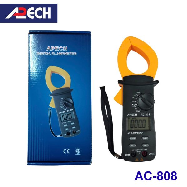 Ampe kìm APECH AC-808 đo dòng AC (1000A), Ampe kìm giá rẻ APECH AC 808, APECH AC808 Digital AC ClampMeter