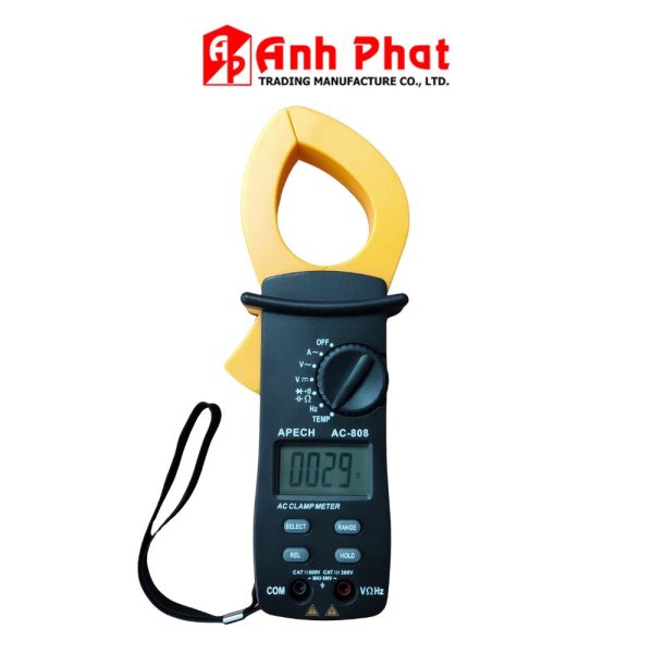 Ampe kìm APECH AC-808 đo dòng AC (1000A), Ampe kìm giá rẻ APECH AC 808, APECH AC808 Digital AC ClampMeter
