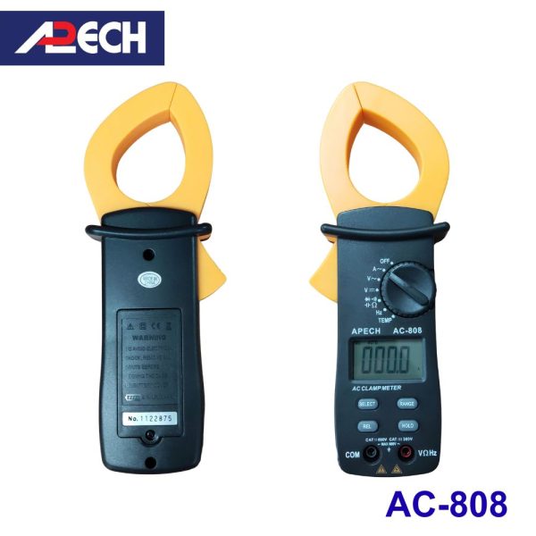 Ampe kìm APECH AC-808 đo dòng AC (1000A), Ampe kìm giá rẻ APECH AC 808, APECH AC808 Digital AC ClampMeter