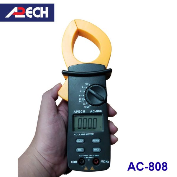 Ampe kìm APECH AC-808 đo dòng AC (1000A), Ampe kìm giá rẻ APECH AC 808, APECH AC808 Digital AC ClampMeter