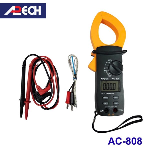 Ampe kìm APECH AC-808 đo dòng AC (1000A), Ampe kìm giá rẻ APECH AC 808, APECH AC808 Digital AC ClampMeter