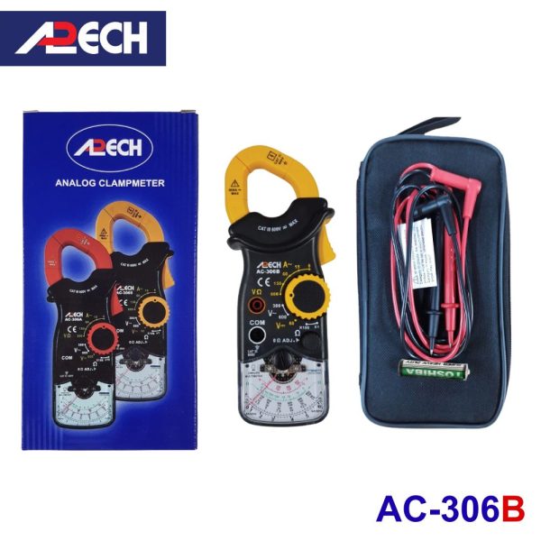 Ampe kìm cơ APECH AC-306B chỉ thị kim đo dòng AC (600A), Ampe kìm kim APECH AC306B, APECH AC 306B Analog Clamp Meter