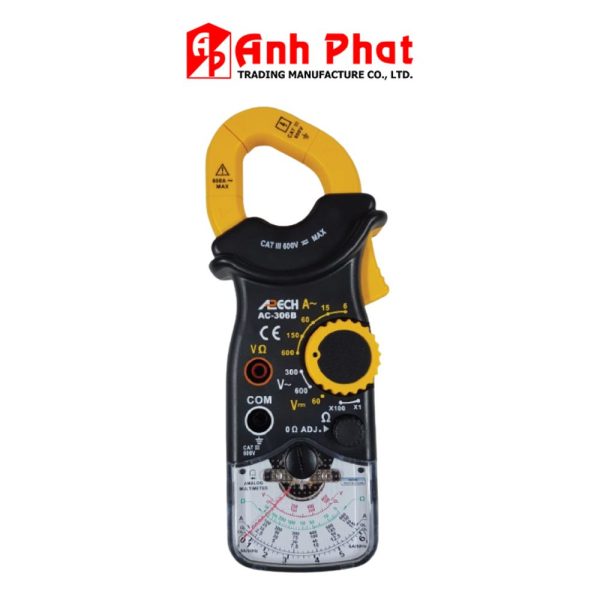 Ampe kìm cơ APECH AC-306B chỉ thị kim đo dòng AC (600A), Ampe kìm kim APECH AC306B, APECH AC 306B Analog Clamp Meter