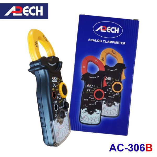 Ampe kìm cơ APECH AC-306B chỉ thị kim đo dòng AC (600A), Ampe kìm kim APECH AC306B, APECH AC 306B Analog Clamp Meter