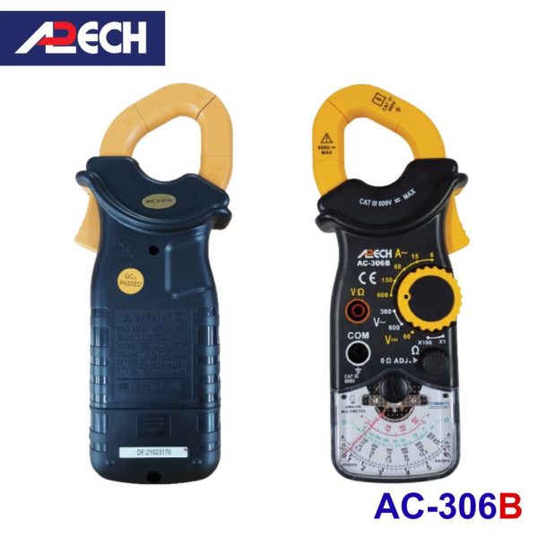 Ampe kìm cơ APECH AC-306B chỉ thị kim đo dòng AC (600A), Ampe kìm kim APECH AC306B, APECH AC 306B Analog Clamp Meter