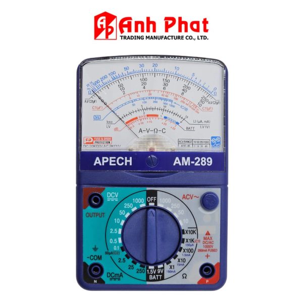 Đồng hồ vạn năng kim APECH AM-289 Analog Multimeter, đồng hồ vạn năng analog APECH AM289, APECH AM 289 Multimeter