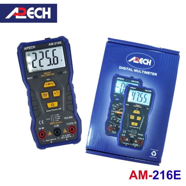 Đồng hồ vạn năng APECH AM-216E True-RMS đo điện AC/DC, đồng hồ vạn năng thông minh APECH AM216E TrueRMS, APECH AM-216E True-RMS Digital Multimeter