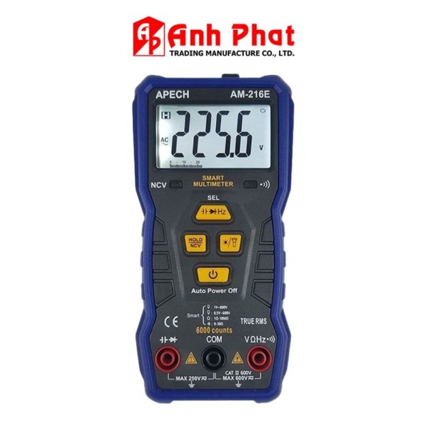 Đồng hồ vạn năng APECH AM-216E True-RMS đo điện AC/DC, đồng hồ vạn năng thông minh APECH AM216E TrueRMS, APECH AM-216E True-RMS Digital Multimeter
