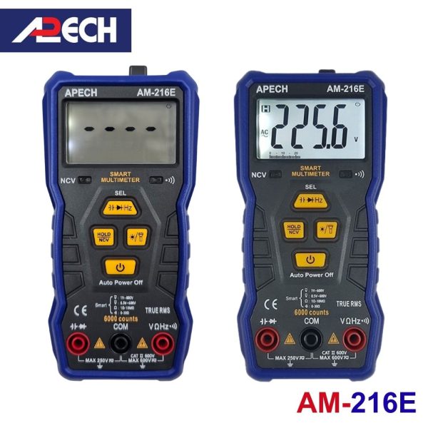 Đồng hồ vạn năng APECH AM-216E True-RMS đo điện AC/DC, đồng hồ vạn năng thông minh APECH AM216E TrueRMS, APECH AM-216E True-RMS Digital Multimeter