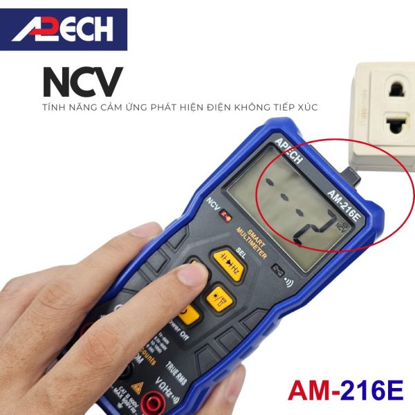 Đồng hồ vạn năng APECH AM-216E True-RMS đo điện AC/DC, đồng hồ vạn năng thông minh APECH AM216E TrueRMS, APECH AM-216E True-RMS Digital Multimeter