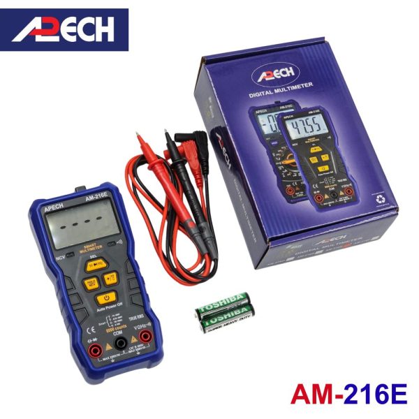 Đồng hồ vạn năng APECH AM-216E True-RMS đo điện AC/DC, đồng hồ vạn năng thông minh APECH AM216E TrueRMS, APECH AM-216E True-RMS Digital Multimeter