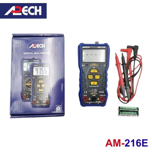 Đồng hồ vạn năng APECH AM-216E True-RMS đo điện AC/DC, đồng hồ vạn năng thông minh APECH AM216E TrueRMS, APECH AM-216E True-RMS Digital Multimeter