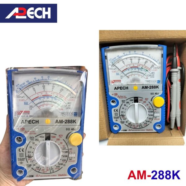 Đồng hồ vạn năng kim APECH AM-288K Analog Multimeter, đồng hồ vạn năng APECH AM288K, APECH AM 288K Analog Multimeter