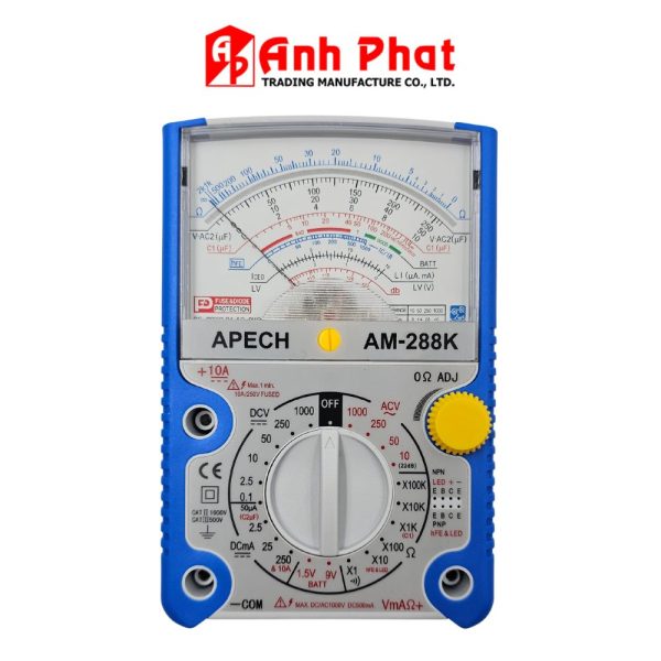 Đồng hồ vạn năng kim APECH AM-288K Analog Multimeter, đồng hồ vạn năng APECH AM288K, APECH AM 288K Analog Multimeter