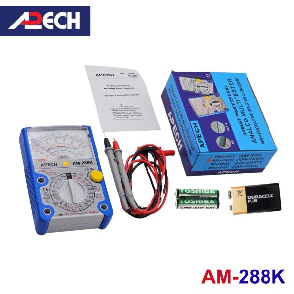 Đồng hồ vạn năng kim APECH AM-288K Analog Multimeter, đồng hồ vạn năng APECH AM288K, APECH AM 288K Analog Multimeter