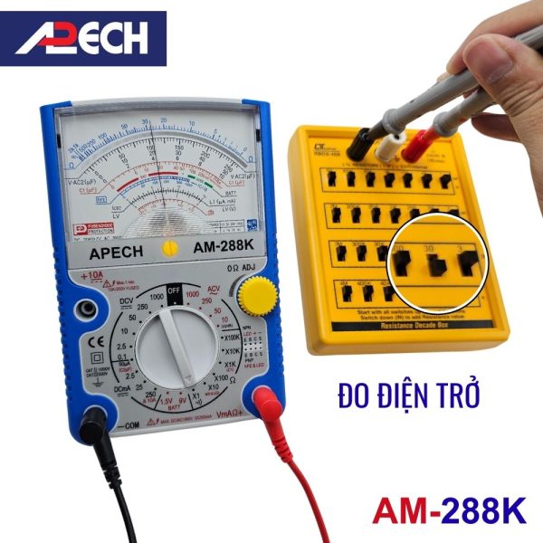 Đồng hồ vạn năng kim APECH AM-288K Analog Multimeter, đồng hồ vạn năng APECH AM288K, APECH AM 288K Analog Multimeter