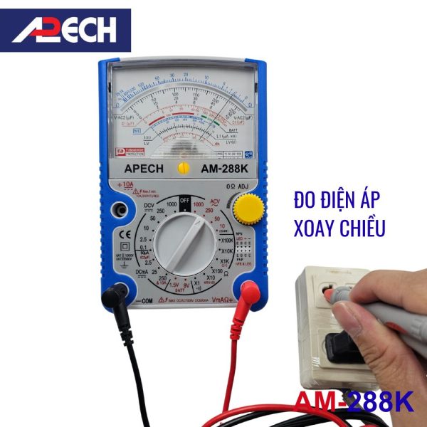 Đồng hồ vạn năng kim APECH AM-288K Analog Multimeter, đồng hồ vạn năng APECH AM288K, APECH AM 288K Analog Multimeter