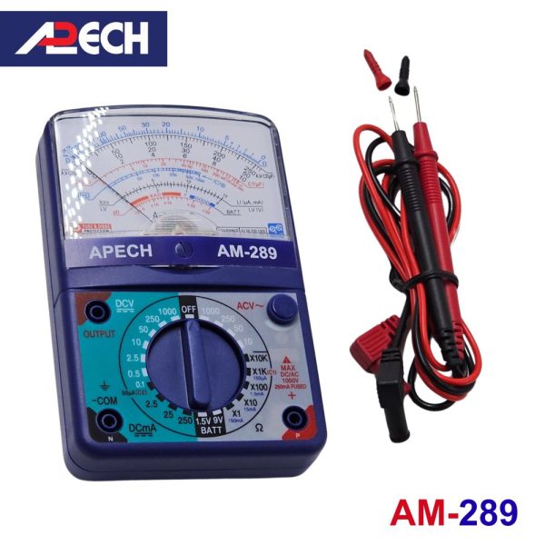 Đồng hồ vạn năng kim APECH AM-289 Analog Multimeter, đồng hồ vạn năng analog APECH AM289, APECH AM 289 Multimeter