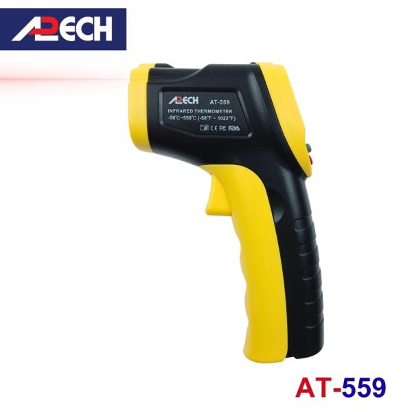 Máy đo nhiệt độ hồng ngoại APECH AT-559 (2 trong 1), máy đo nhiệt độ giá rẻ APECH AT559, APECH AT 559 Infrared Thermometer