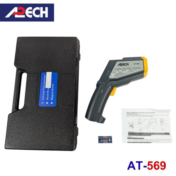 Máy đo nhiệt độ hồng ngoại APECH AT-569, thiết bị đo nhiệt độ từ xa APECH AT 569, nhiệt kế hồng ngoại APECH AT-569 Infrared Thermometer