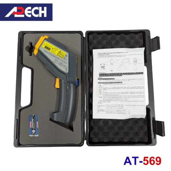 Máy đo nhiệt độ hồng ngoại APECH AT-569, thiết bị đo nhiệt độ từ xa APECH AT 569, nhiệt kế hồng ngoại APECH AT-569 Infrared Thermometer