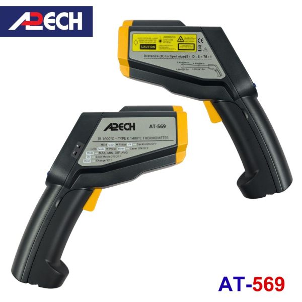 Máy đo nhiệt độ hồng ngoại APECH AT-569, thiết bị đo nhiệt độ từ xa APECH AT 569, nhiệt kế hồng ngoại APECH AT-569 Infrared Thermometer