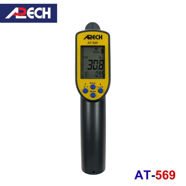 Máy đo nhiệt độ hồng ngoại APECH AT-569, thiết bị đo nhiệt độ từ xa APECH AT 569, nhiệt kế hồng ngoại APECH AT-569 Infrared Thermometer