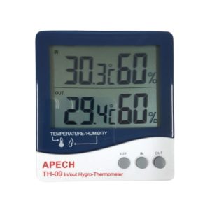 Nhiệt ẩm kế điện tử APECH TH-09 treo tường, nhiệt ẩm kế treo tường APECH TH 09, APECH TH09 digital thermo-hygrometer