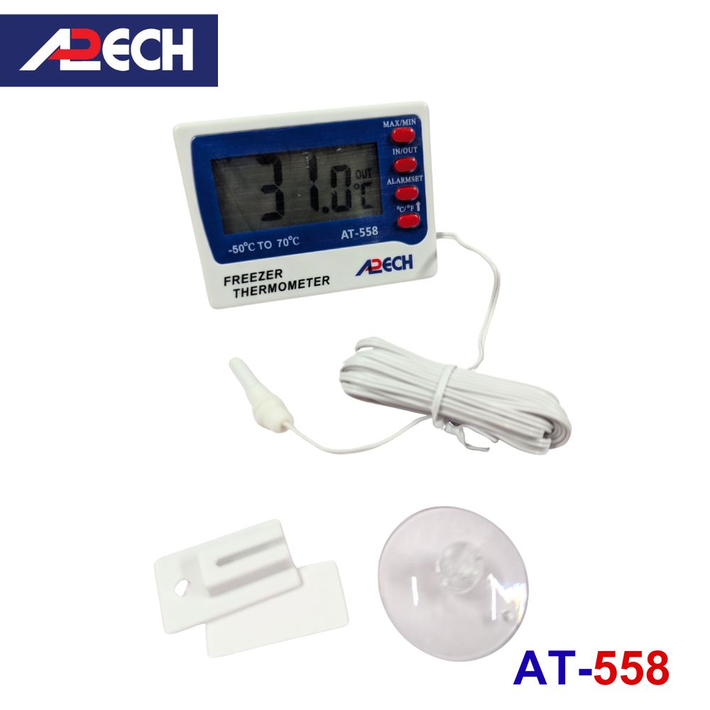 Nhiệt kế điện tử APECH AT-558 đo nhiệt độ ngăn đông tủ lạnh Nhiệt kế điện tử APECH AT-558 đo nhiệt độ ngăn đông tủ lạnh, nhiệt kế đo tủ lạnh tủ đông APECH AT 558, Freezer In Out Thermometer APECH AT-558