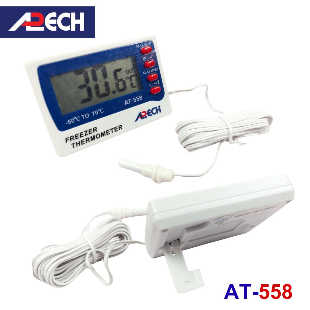 Nhiệt kế điện tử APECH AT-558 đo nhiệt độ ngăn đông tủ lạnh Nhiệt kế điện tử APECH AT-558 đo nhiệt độ ngăn đông tủ lạnh, nhiệt kế đo tủ lạnh tủ đông APECH AT 558, Freezer In Out Thermometer APECH AT-558