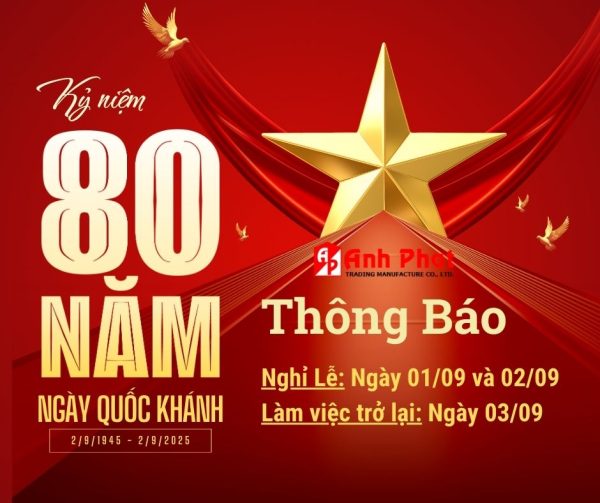 Thông báo nghỉ Lễ 2/9/2025 Công ty ANH PHÁT Thông báo nghỉ lễ 2/9/2025 công ty ANH PHÁT