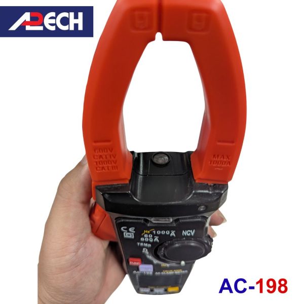 Ampe kìm APECH AC-198 True-RMS (1000V/1000A), đồng hồ ampe kìm APECH AC 198 True RMS, APECH AC198 True-RMS Clamp Meter