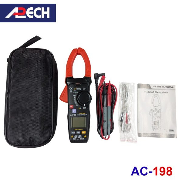 Ampe kìm APECH AC-198 True-RMS (1000V/1000A), đồng hồ ampe kìm APECH AC 198 True RMS, APECH AC198 True-RMS Clamp Meter