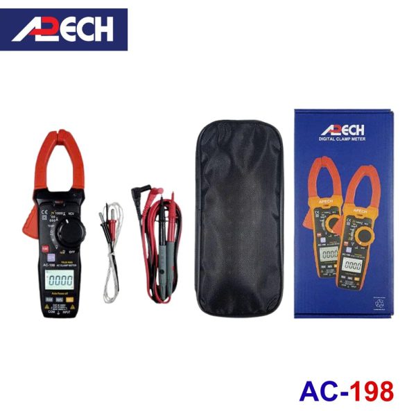 Ampe kìm APECH AC-198 True-RMS (1000V/1000A), đồng hồ ampe kìm APECH AC 198 True RMS, APECH AC198 True-RMS Clamp Meter