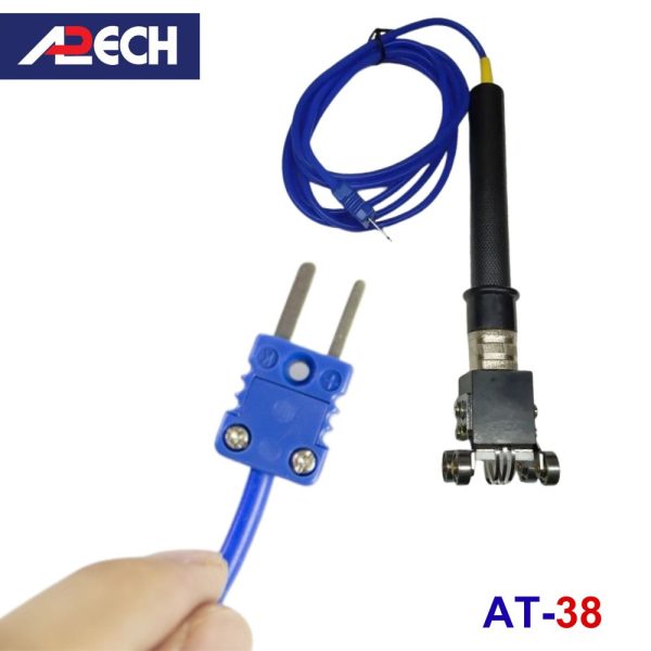 Cây đo nhiệt độ tiếp xúc có bánh xe APECH AT-38, que đo nhiệt độ con lăn loại K APECH AT38, APECH AT 38 Type K temperature probe