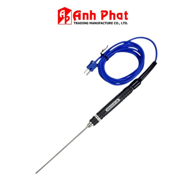 Cây đo nhiệt độ tiếp xúc đầu tù APECH AT-36 (-50 ~ 600⁰C), que đo nhiệt độ loại K APECH AT36, APECH AT 36 K-Type Thermocouple Probe