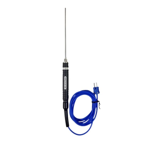 Cây đo nhiệt độ tiếp xúc đầu tù APECH AT-36 (-50 ~ 600⁰C), que đo nhiệt độ loại K APECH AT36, APECH AT 36 K-Type Thermocouple Probe