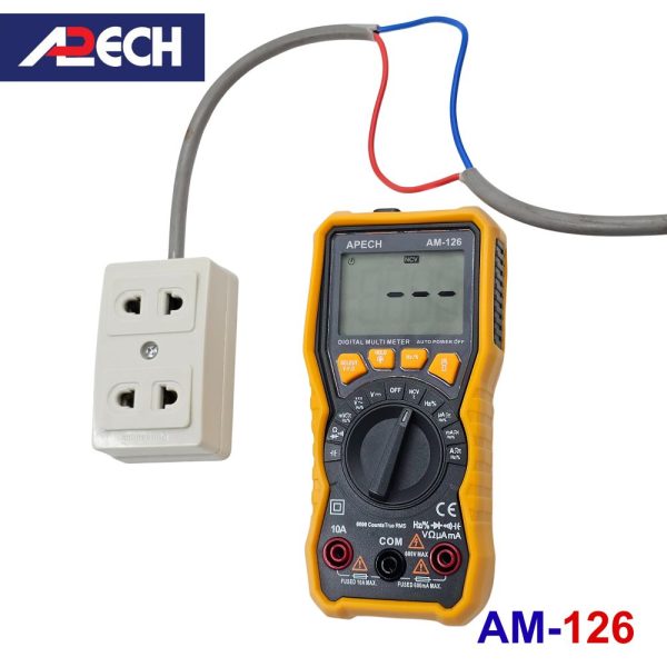 Đồng hồ vạn năng APECH AM-126 True-RMS đo điện AC/DC tự động chỉnh dải đo, đồng hồ VOM AC/DC APECH AM126 True RMS, APECH AM-126 Digital AC/DC Multimeter
