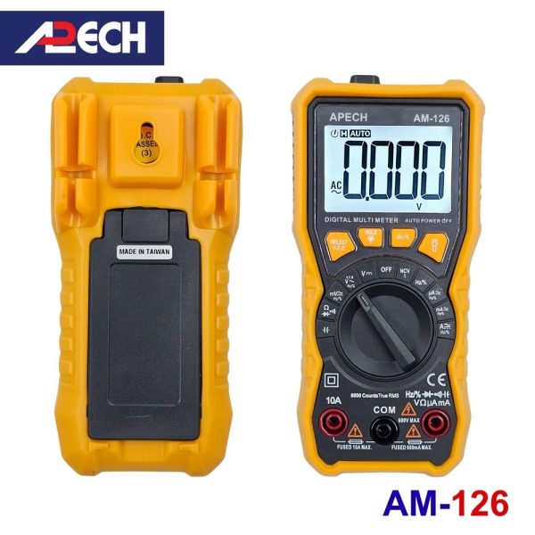 Đồng hồ vạn năng APECH AM-126 True-RMS đo điện AC/DC tự động chỉnh dải đo, đồng hồ VOM AC/DC APECH AM126 True RMS, APECH AM-126 Digital AC/DC Multimeter