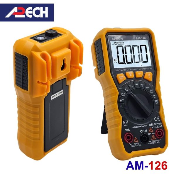 Đồng hồ vạn năng APECH AM-126 True-RMS đo điện AC/DC tự động chỉnh dải đo, đồng hồ VOM AC/DC APECH AM126 True RMS, APECH AM-126 Digital AC/DC Multimeter