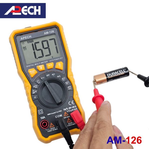 Đồng hồ vạn năng APECH AM-126 True-RMS đo điện AC/DC tự động chỉnh dải đo, đồng hồ VOM AC/DC APECH AM126 True RMS, APECH AM-126 Digital AC/DC Multimeter