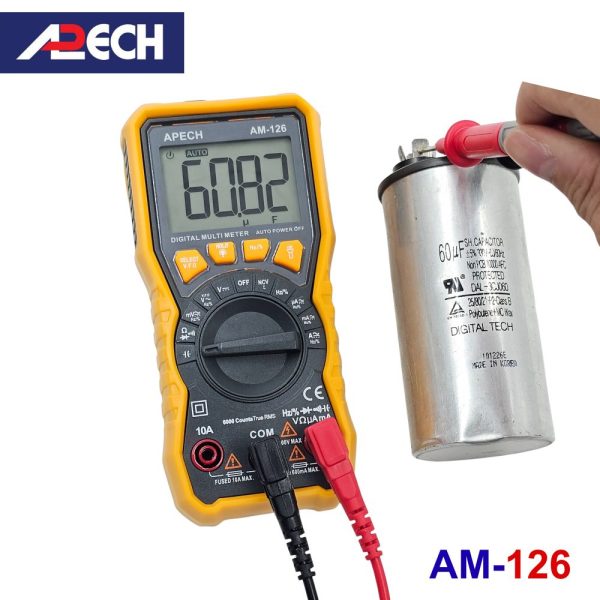Đồng hồ vạn năng APECH AM-126 True-RMS đo điện AC/DC tự động chỉnh dải đo, đồng hồ VOM AC/DC APECH AM126 True RMS, APECH AM-126 Digital AC/DC Multimeter