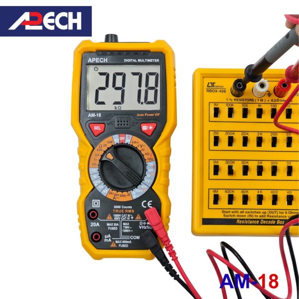 Đồng hồ vạn năng APECH AM-18 True-RMS đo điện AC/DC, đồng hồ VOM APECH AM18 True-RMS, APECH AM 18 True RMS Digital Multimeter