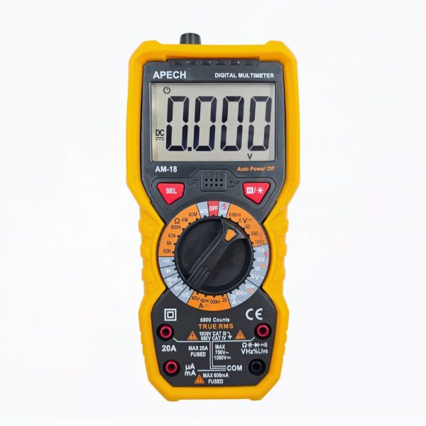 Đồng hồ vạn năng APECH AM-18 True-RMS đo điện AC/DC, đồng hồ VOM APECH AM18 True-RMS, APECH AM 18 True RMS Digital Multimeter