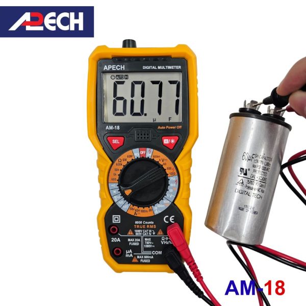 Đồng hồ vạn năng APECH AM-18 True-RMS đo điện AC/DC, đồng hồ VOM APECH AM18 True-RMS, APECH AM 18 True RMS Digital Multimeter