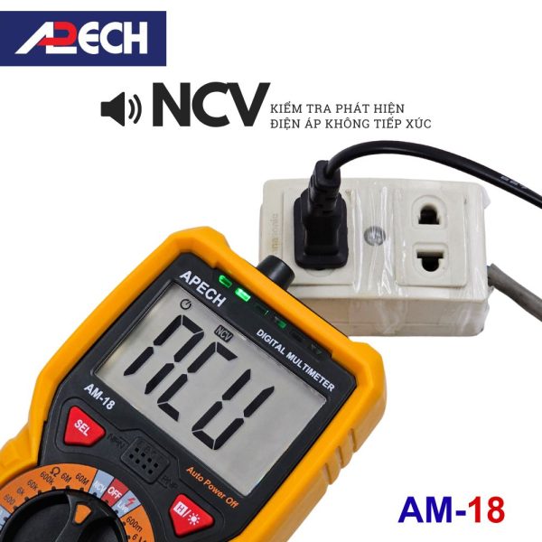 Đồng hồ vạn năng APECH AM-18 True-RMS đo điện AC/DC, đồng hồ VOM APECH AM18 True-RMS, APECH AM 18 True RMS Digital Multimeter